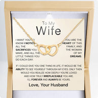 Wife Necklace With Heartfelt Message - Unique Jewelry For Wife - Forever and Always