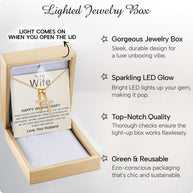 Wife Cross Necklace With Heartfelt Message - Unique Jewelry For Wife - Always And Forever