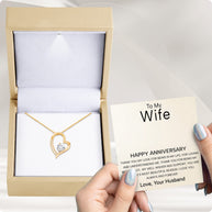Wife Necklace With Heartfelt Message - Unique Jewelry For Wife - Always And Forever