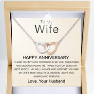 Wife Necklace With Heartfelt Message - Unique Jewelry For Wife - Always And Forever