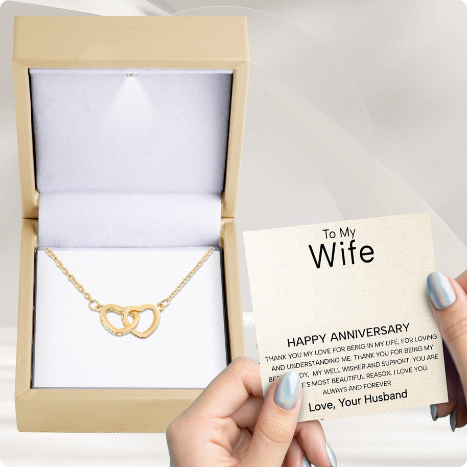Wife Necklace With Heartfelt Message - Unique Jewelry For Wife - Always And Forever