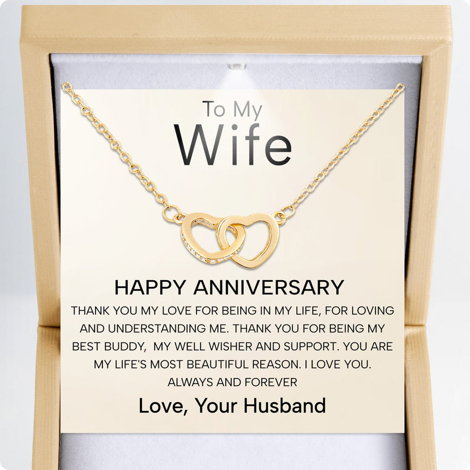 Wife Necklace With Heartfelt Message - Unique Jewelry For Wife - Always And Forever