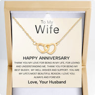 Wife Necklace With Heartfelt Message - Unique Jewelry For Wife - Always And Forever