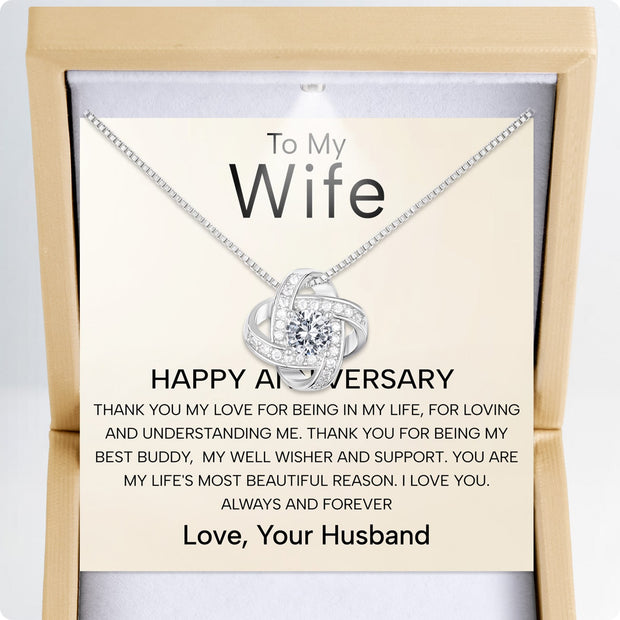 Wife Necklace With Heartfelt Message - Unique Jewelry For Wife - Always And Forever