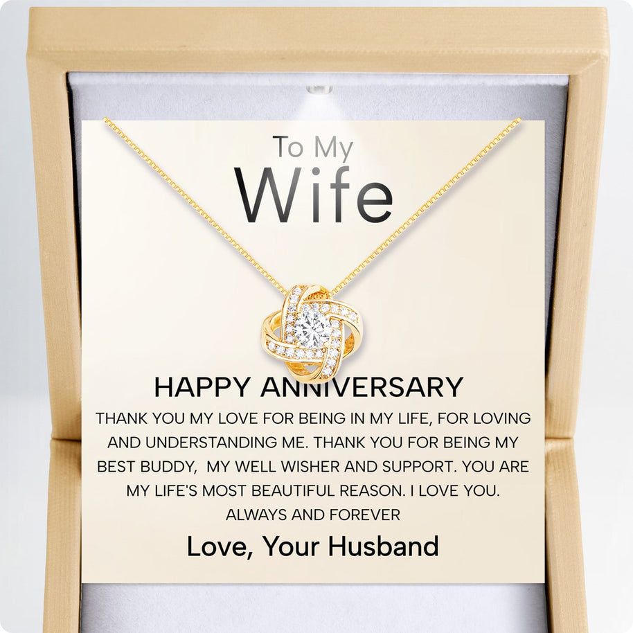 Wife Necklace With Heartfelt Message - Unique Jewelry For Wife - Always And Forever