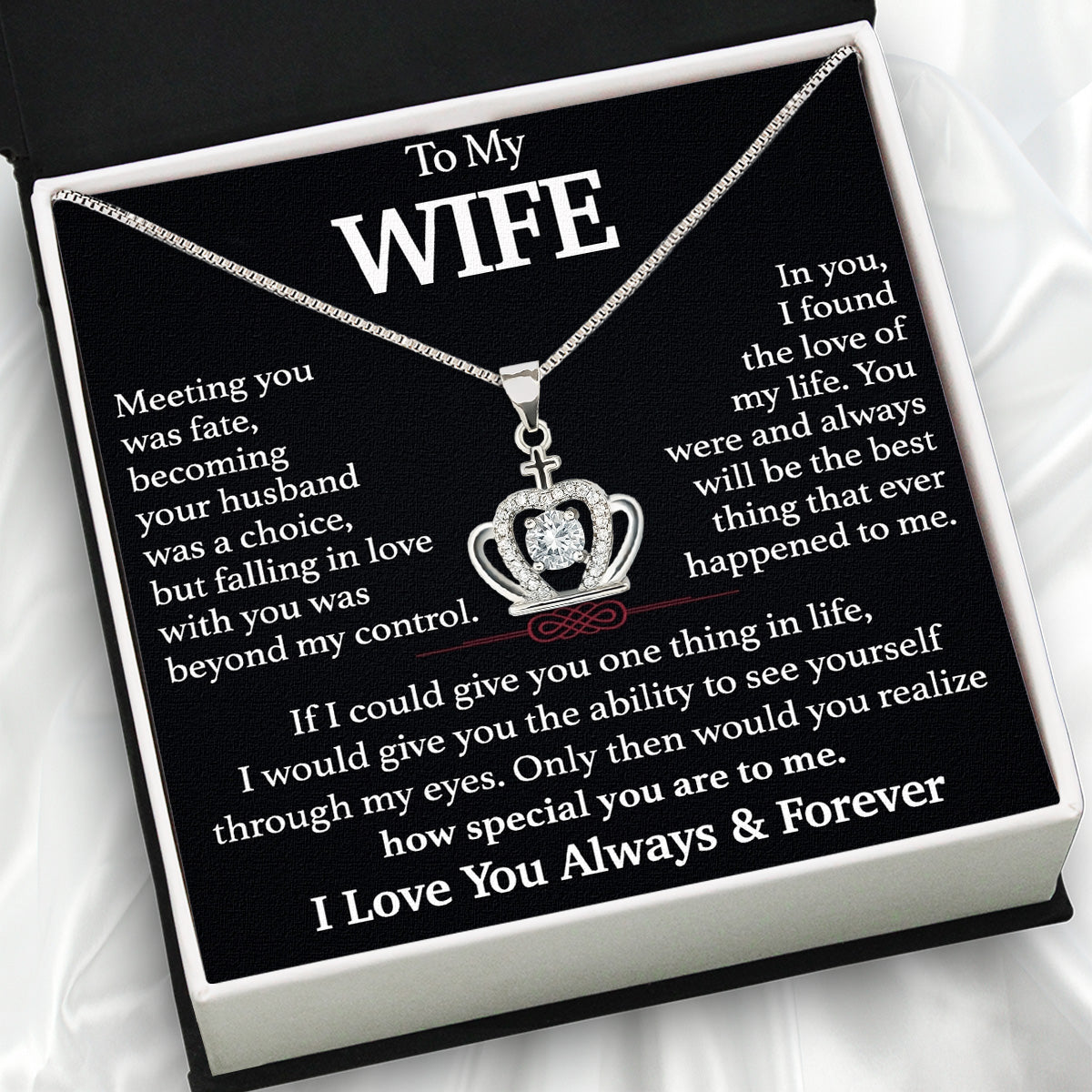 Wife Necklace: Because She Holds Your Heart