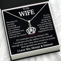 Thumbnail for Wife Necklace: Because She Holds Your Heart