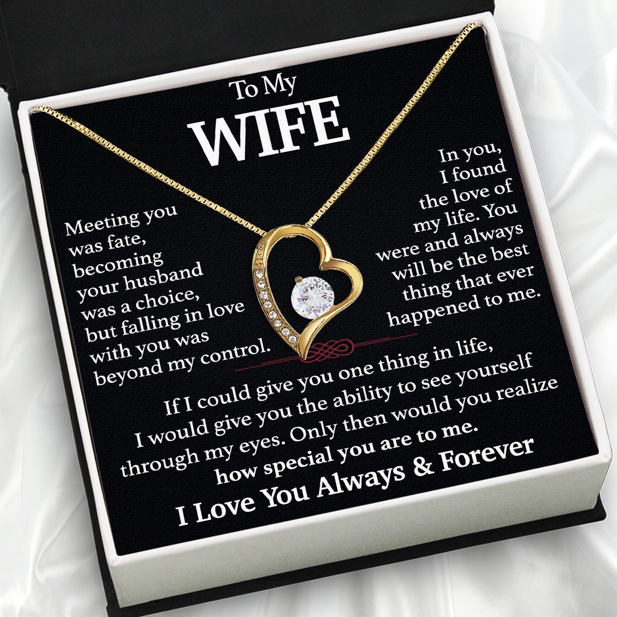 Wife Necklace: Because She Holds Your Heart