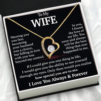 Thumbnail for Wife Necklace: Because She Holds Your Heart