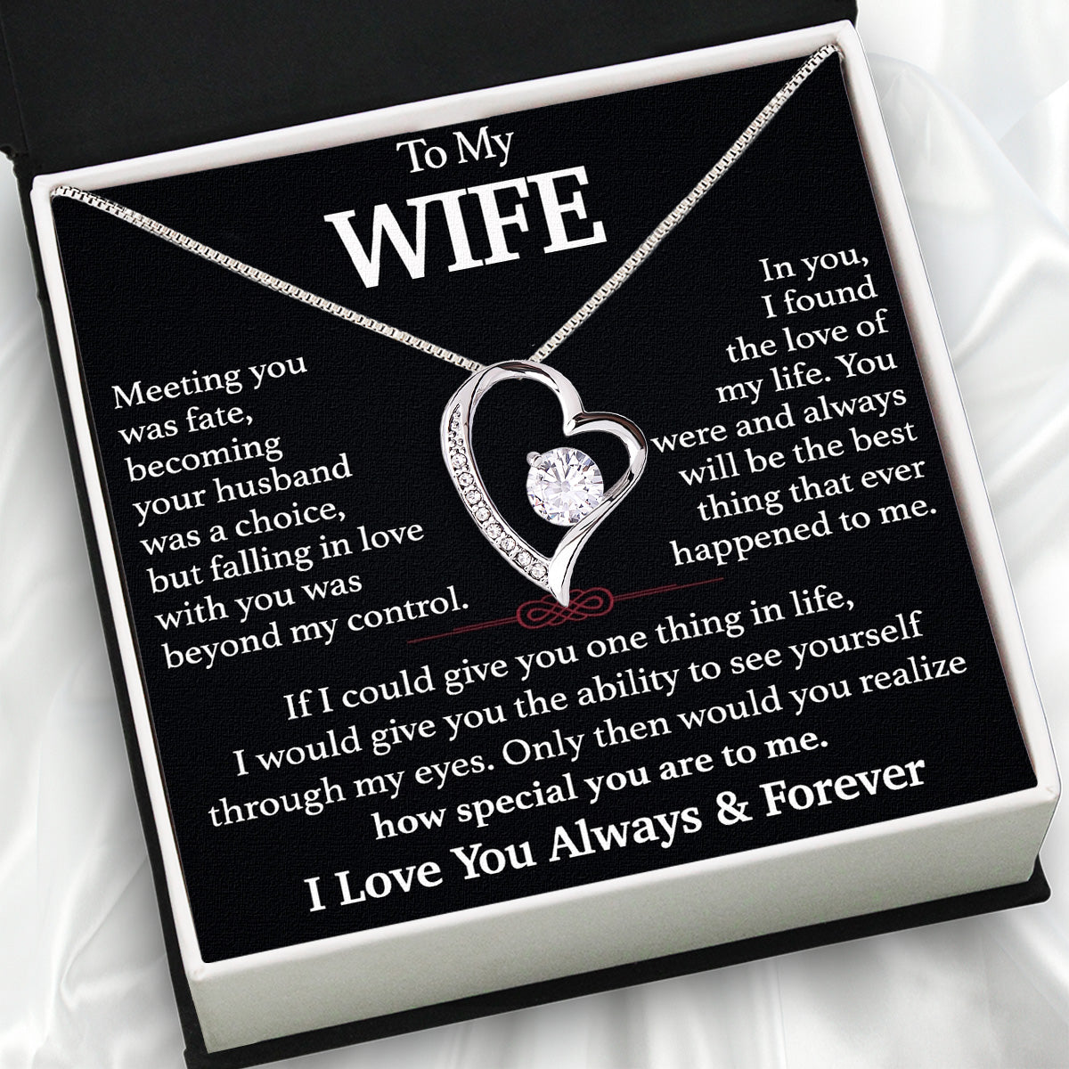 Wife Necklace: Because She Holds Your Heart