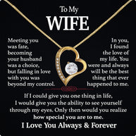 Wife Necklace: Because She Holds Your Heart