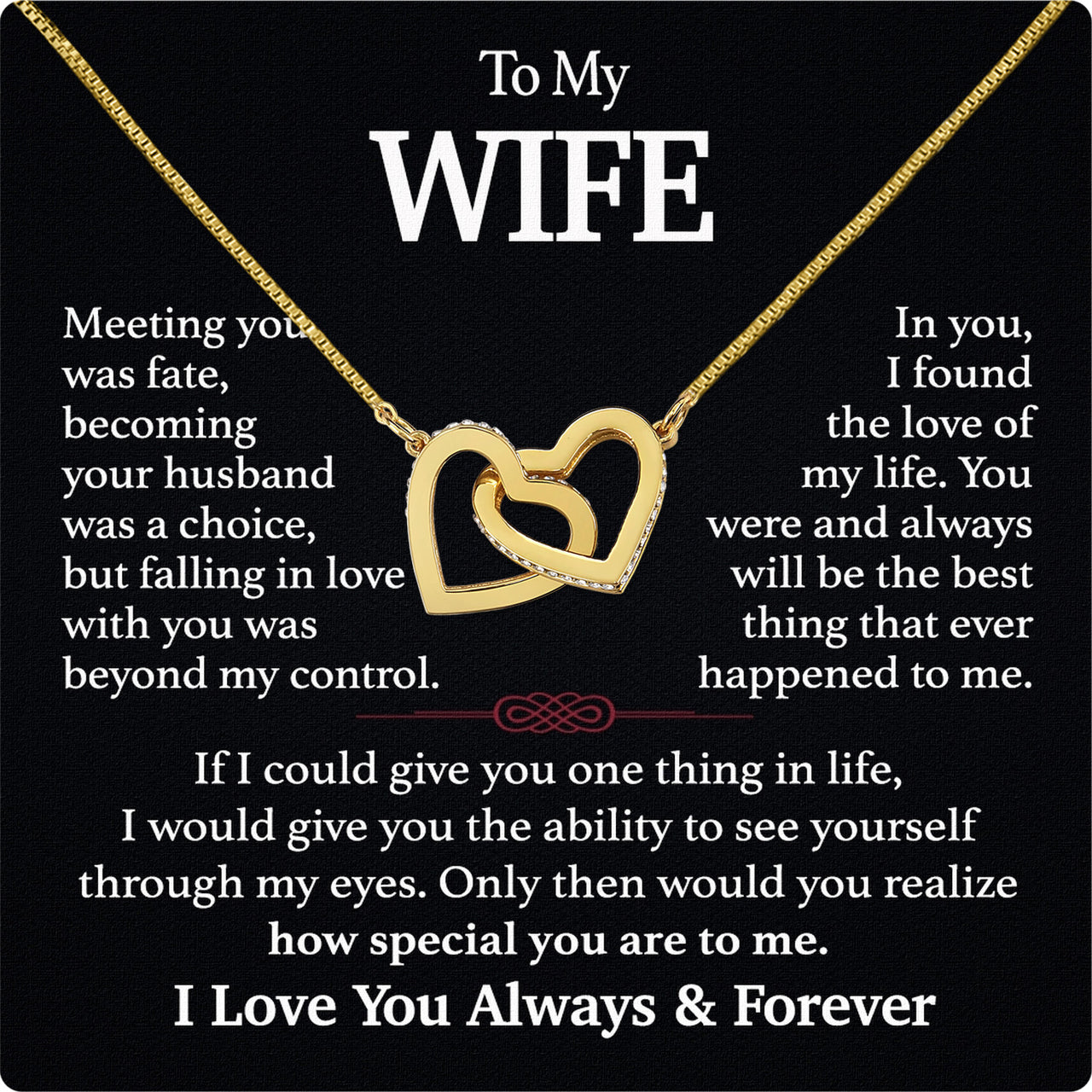 Wife Necklace: Because She Holds Your Heart