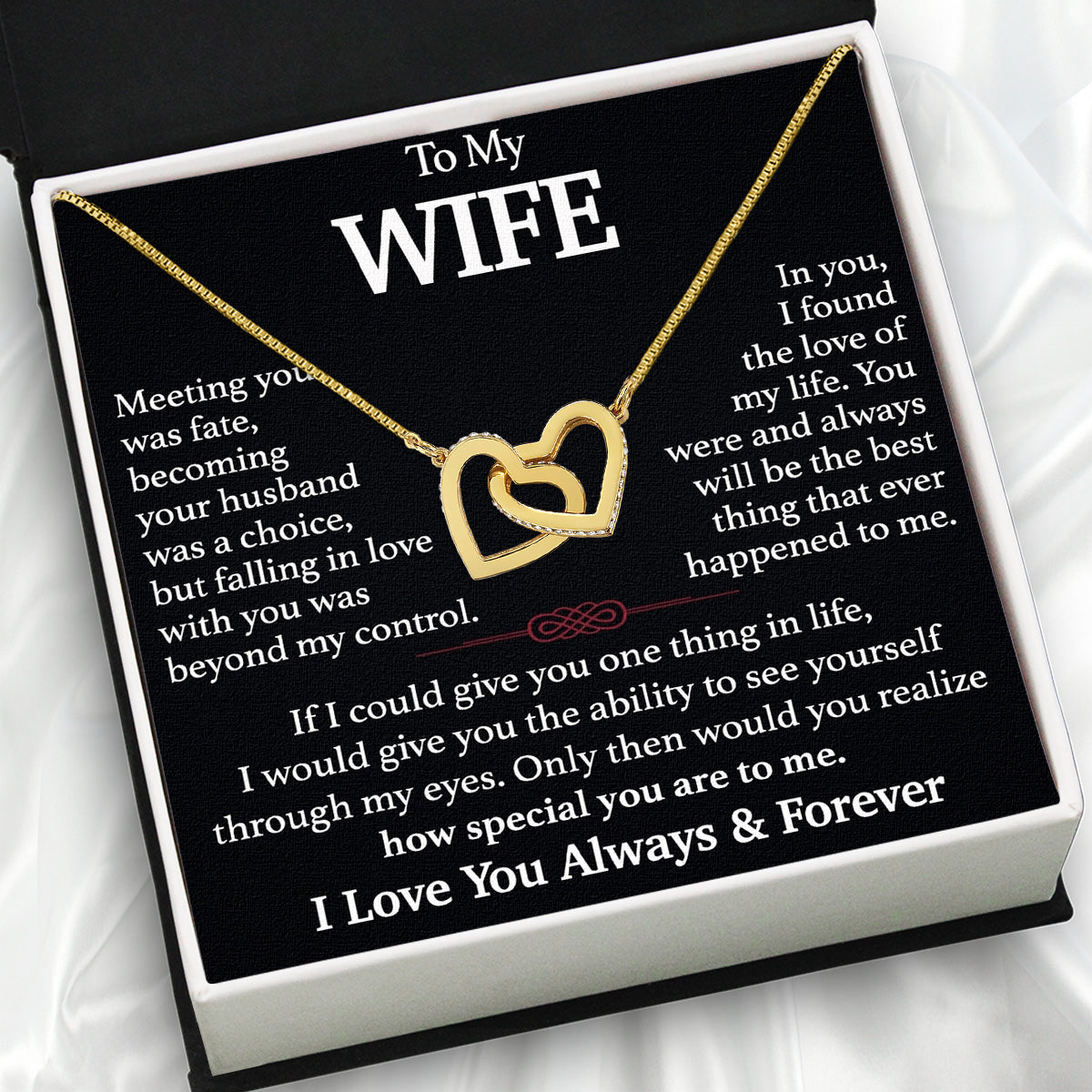 Wife Necklace: Because She Holds Your Heart