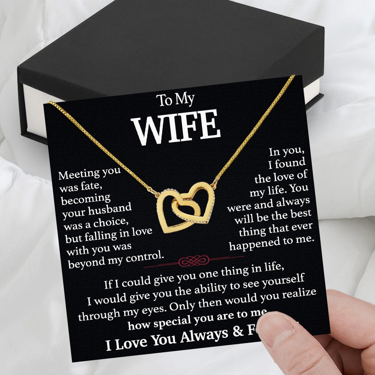 Wife Necklace: Because She Holds Your Heart