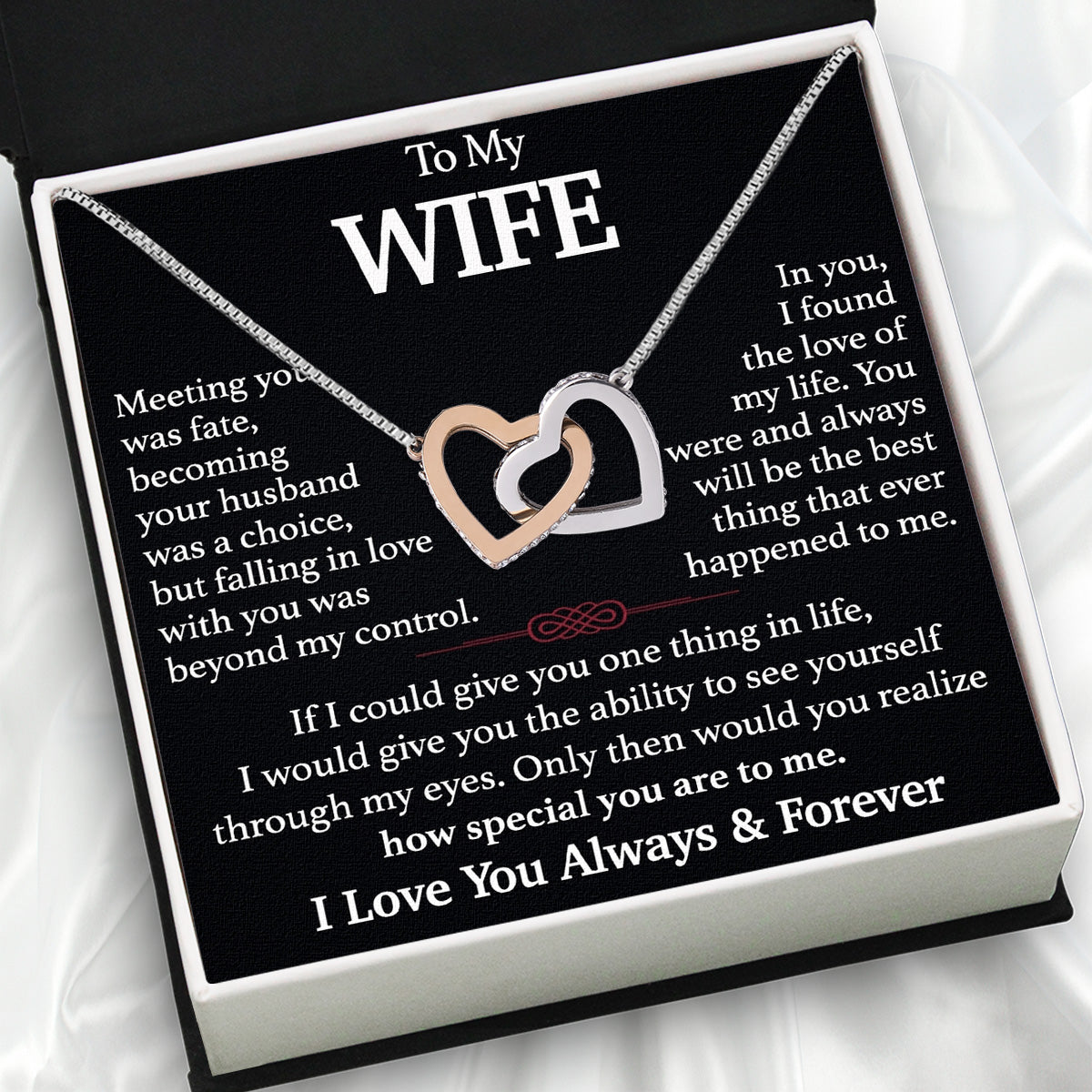 Wife Necklace: Because She Holds Your Heart