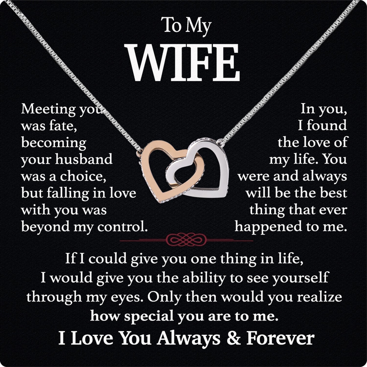 Wife Necklace: Because She Holds Your Heart