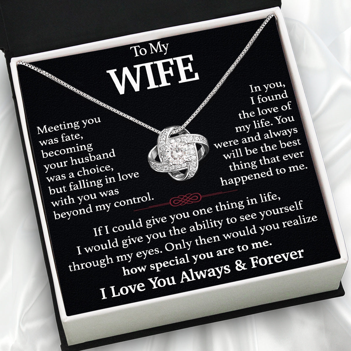 Wife Necklace: Because She Holds Your Heart