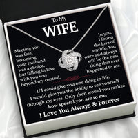 Thumbnail for Wife Necklace: Because She Holds Your Heart