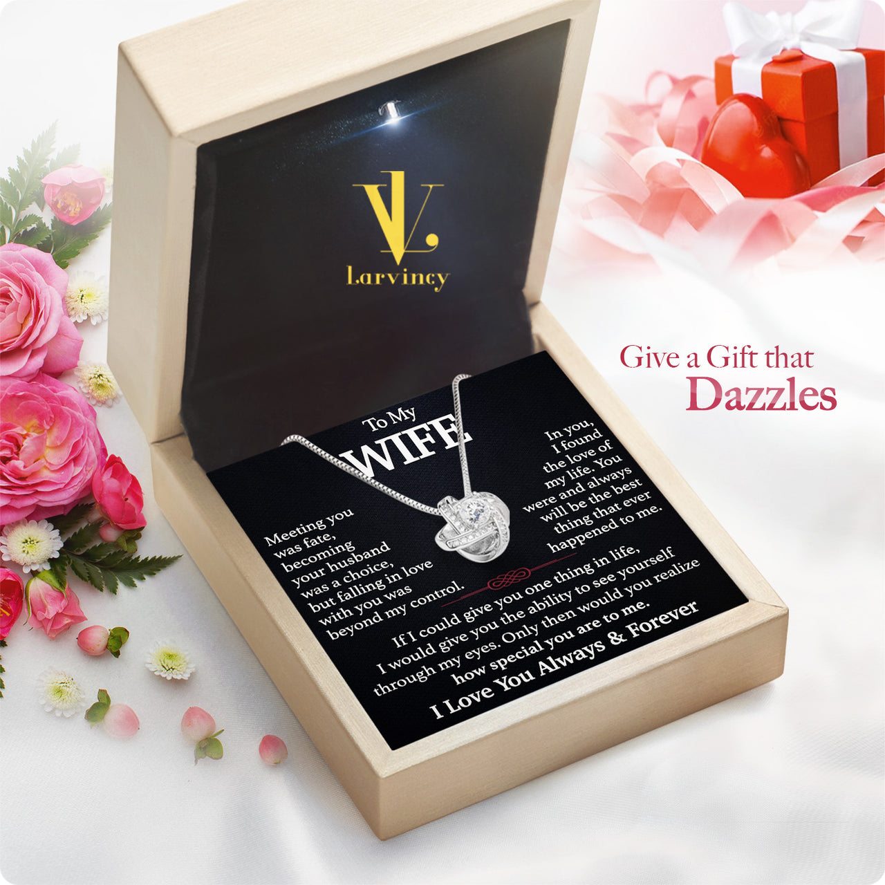 Wife Necklace: Because She Holds Your Heart