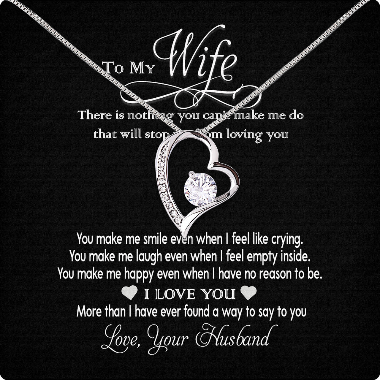 Wife Necklace: Because She Holds Your Heart