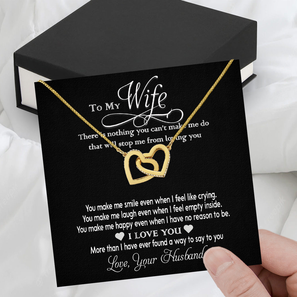 Wife Necklace: Because She Holds Your Heart