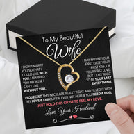 Wife Necklace: Because She Holds Your Heart
