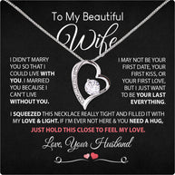 Wife Necklace: Because She Holds Your Heart