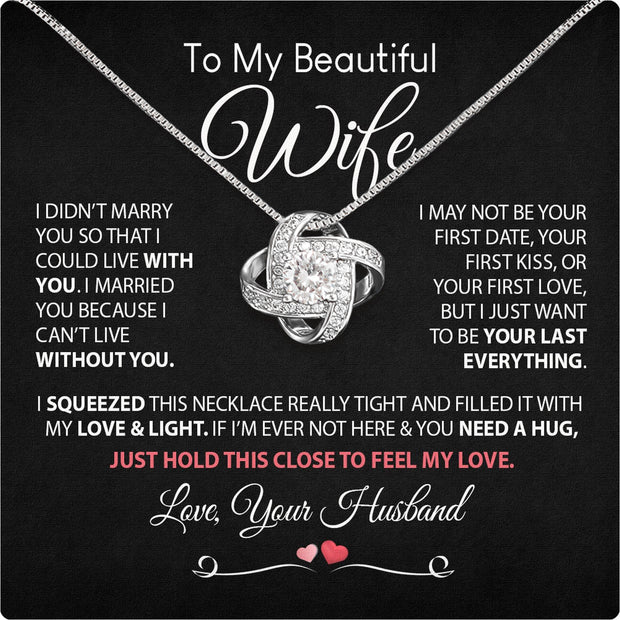 Wife Necklace: Because She Holds Your Heart