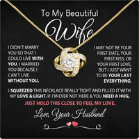 Thumbnail for Wife Necklace: Because She Holds Your Heart