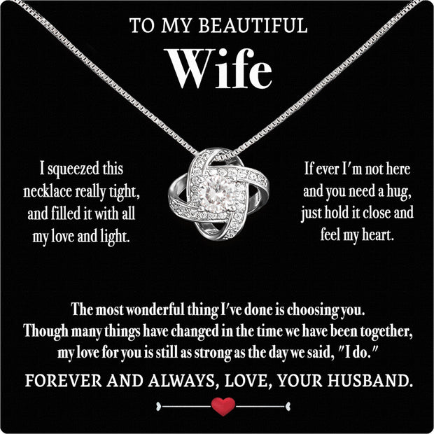 Wife Necklace: Because She Holds Your Heart