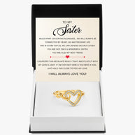 To My Sister Ring Infinity Hearts With Heartfelt Message - Unique Jewelry For Sister - Wonderful Sister
