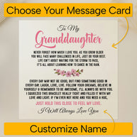 To My Granddaughter Bracelet With Message Card - Love And Light