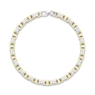 To My Son Gold & Black Stainless Steel Byzantine Chain Bracelet