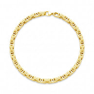 To My Son Gold & Black Stainless Steel Byzantine Chain Bracelet