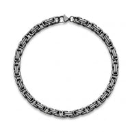 To My Son Gold & Black Stainless Steel Byzantine Chain Bracelet
