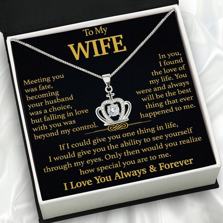 Wife Necklace: Because She Holds Your Heart