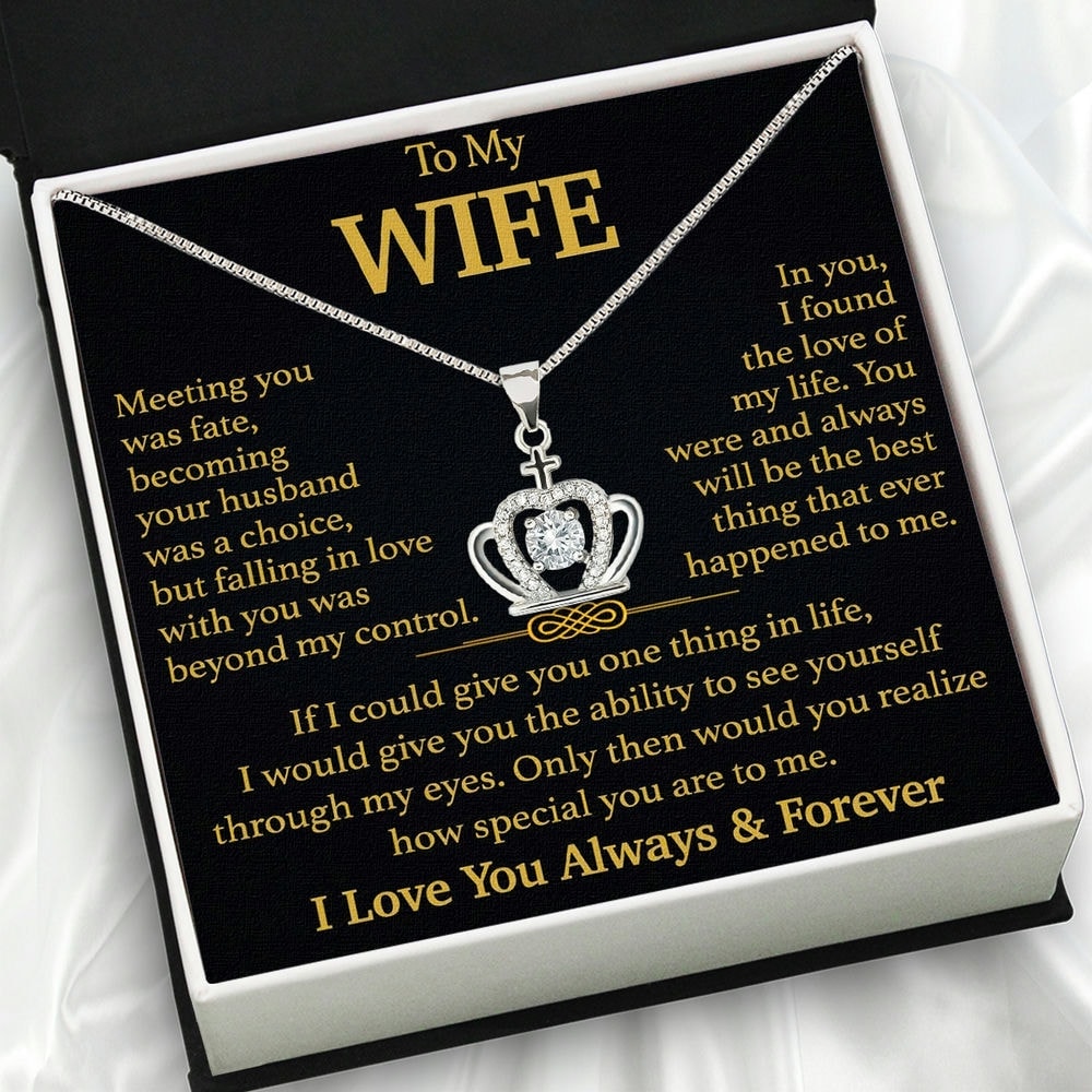 Wife Necklace: Because She Holds Your Heart