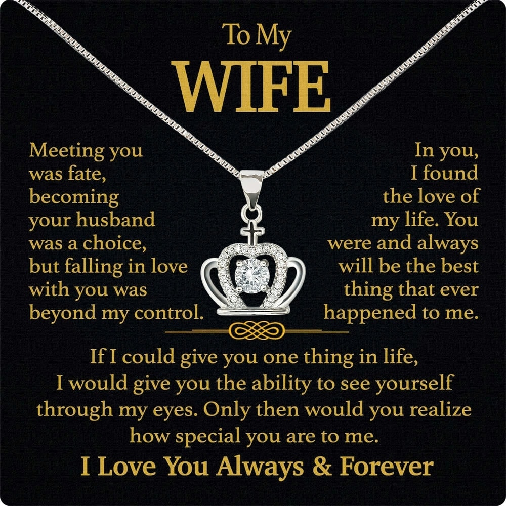 Wife Necklace: Because She Holds Your Heart