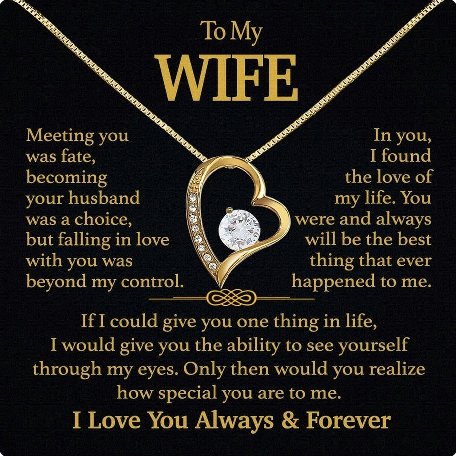 Wife Necklace: Because She Holds Your Heart