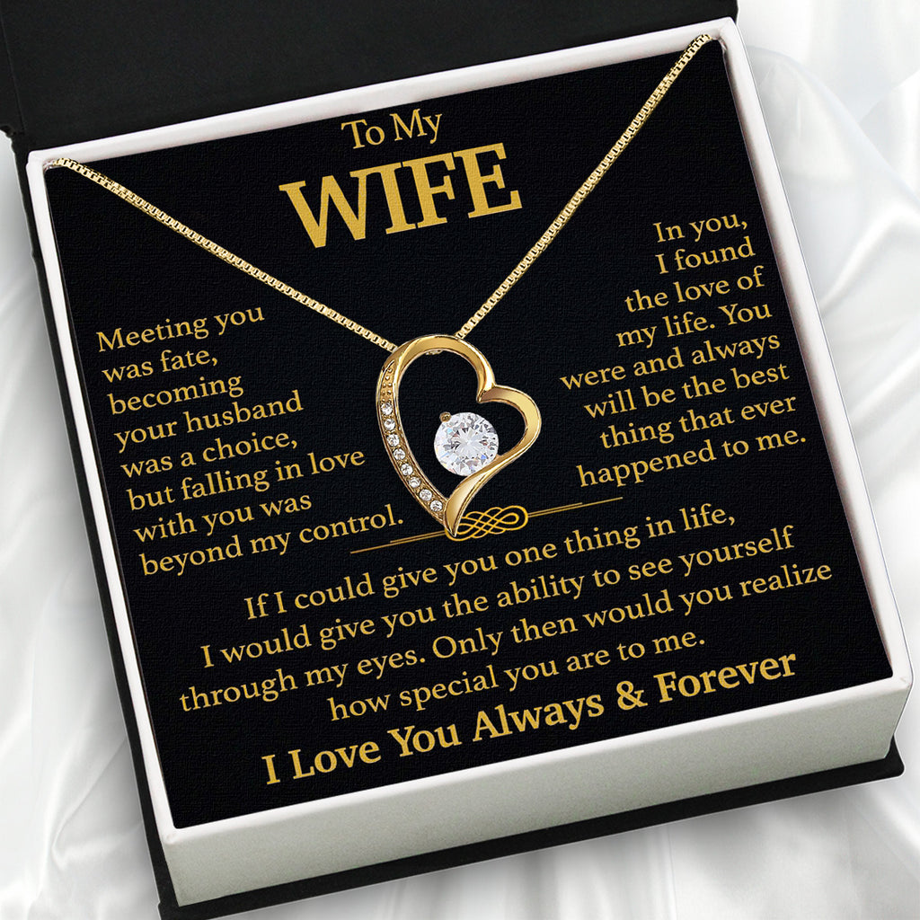 Wife Necklace: Because She Holds Your Heart