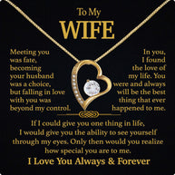 Wife Necklace: Because She Holds Your Heart