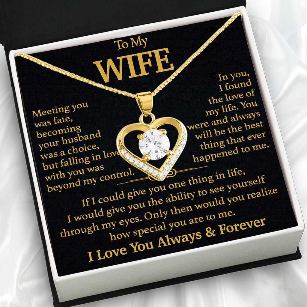 Wife Necklace: Because She Holds Your Heart