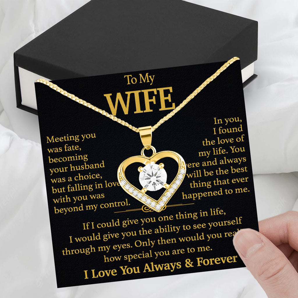 Wife Necklace: Because She Holds Your Heart