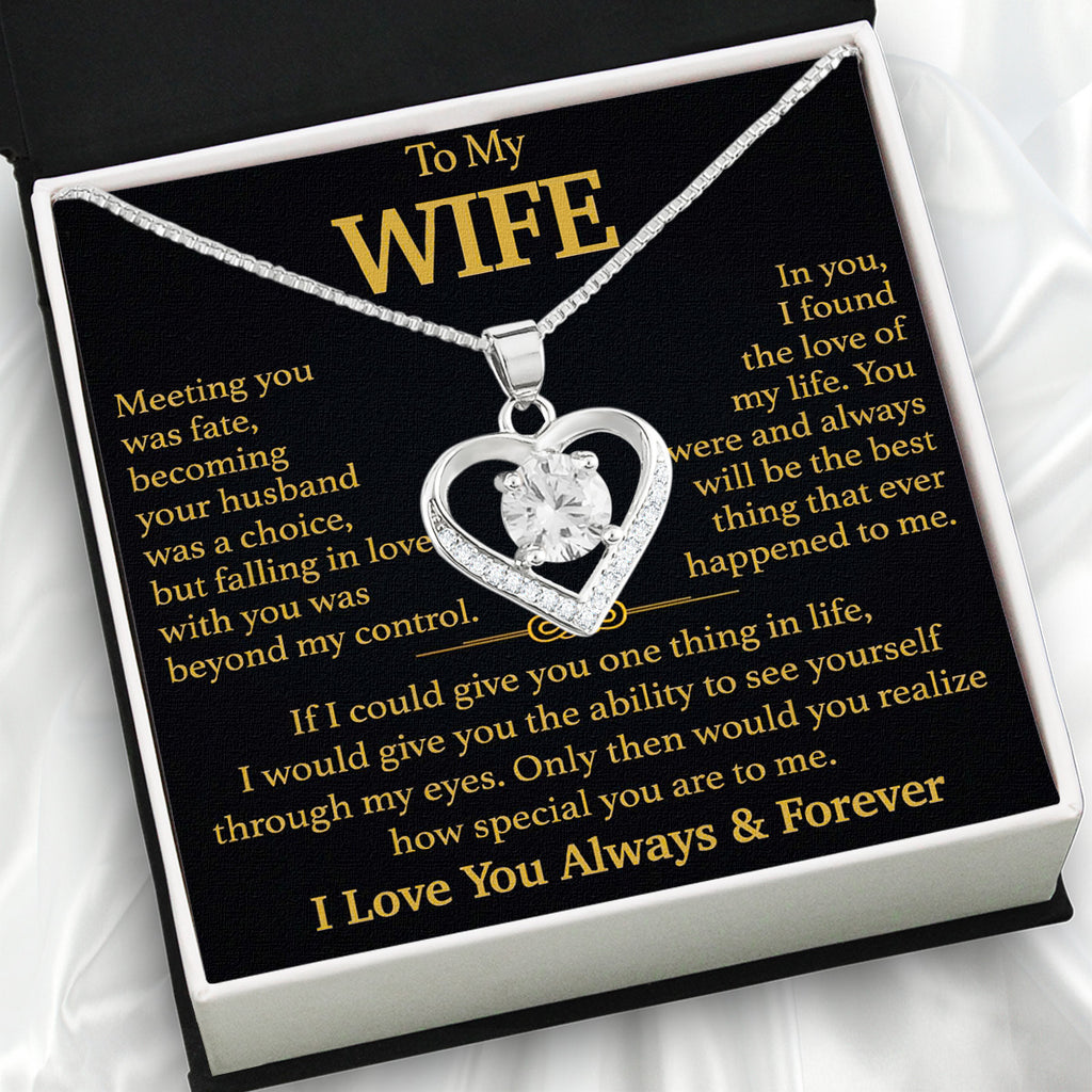 Wife Necklace: Because She Holds Your Heart