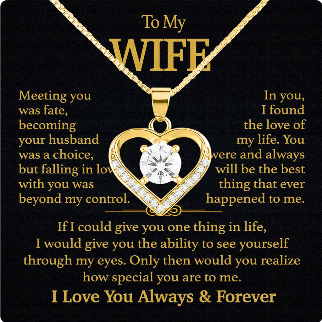 Wife Necklace: Because She Holds Your Heart