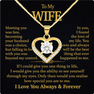 Wife Necklace: Because She Holds Your Heart