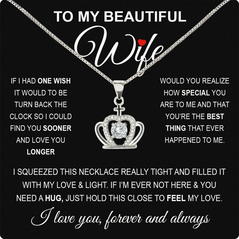 Wife Necklace: Because She Holds Your Heart