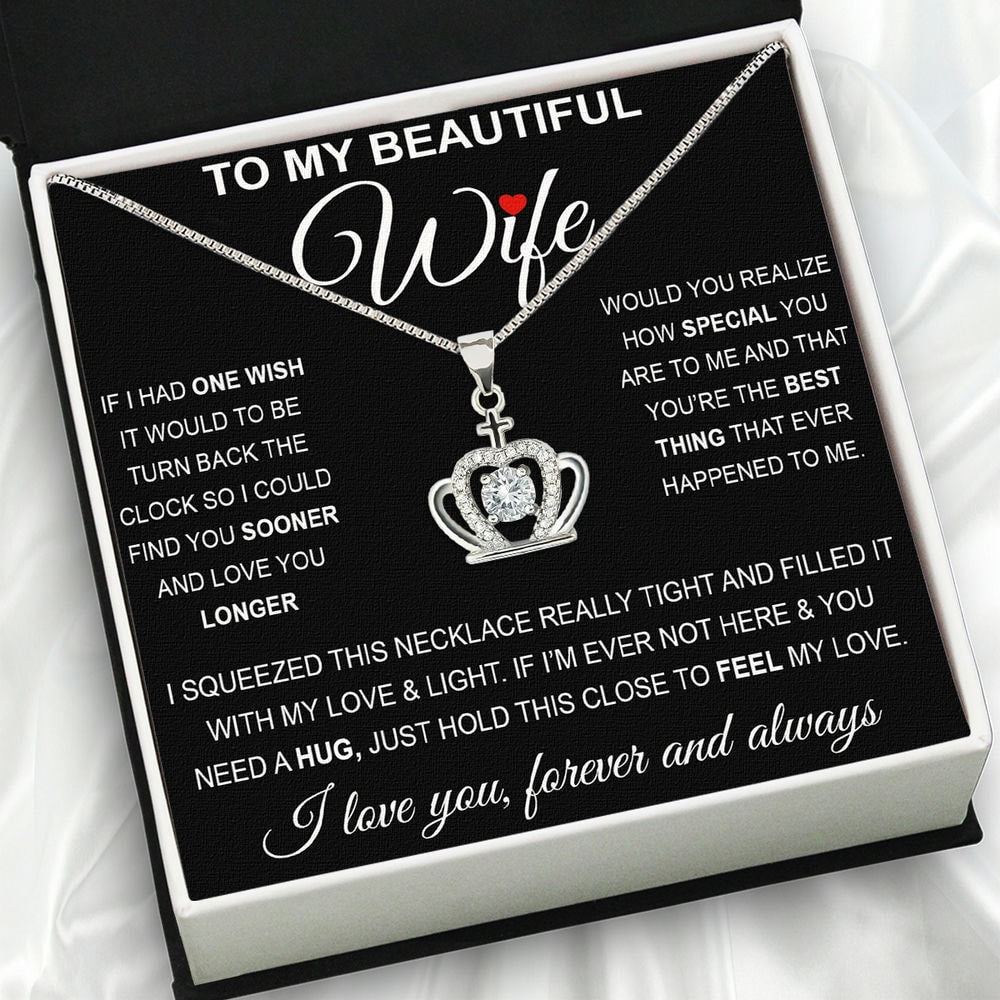 Wife Necklace: Because She Holds Your Heart