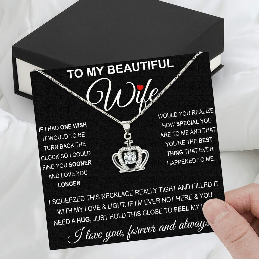 Wife Necklace: Because She Holds Your Heart