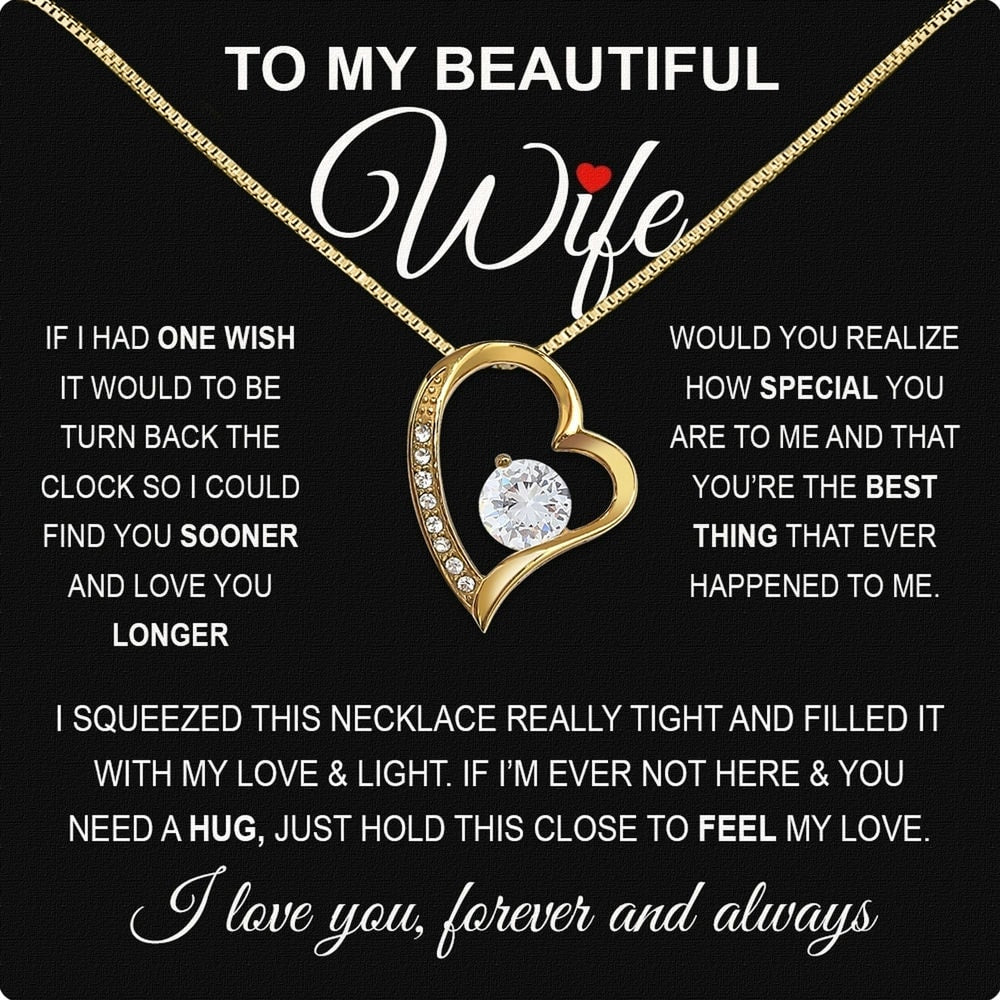 Wife Necklace: Because She Holds Your Heart